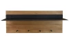 Nástěnný věšák LED s policí Romy, dřevo/kov, 75 cm