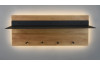 Nástěnný věšák LED s policí Romy, dřevo/kov, 75 cm