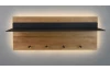Nástěnný věšák LED s policí Romy, dřevo/kov, 75 cm