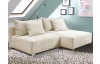 Rohová sedací souprava Alcamo, krémová látka
