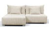 Rohová sedací souprava Alcamo, krémová látka