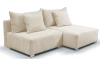Rohová sedací souprava Alcamo, krémová látka