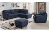 Rohová sedací souprava Nebolo, námořnická modrá látka, pravý roh
