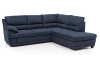 Rohová sedací souprava Nebolo, námořnická modrá látka, pravý roh