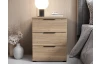 Noční stolek se 3 zásuvkami Smilla, výška 61 cm, dub mauvella