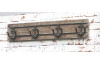 Nástěnný věšákový panel Sailer 4, hnědá vintage