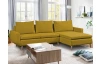 Rohová sedací souprava Enjoy, žlutá látka