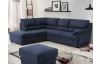 Rohová sedací souprava Nebolo, námořnická modrá látka, levý roh