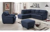 Rohová sedací souprava Nebolo, námořnická modrá látka, levý roh