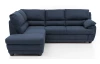 Rohová sedací souprava Nebolo, námořnická modrá látka, levý roh