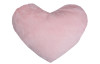 Dekorační polštář Srdce 30x40 cm, růžový, imitace králičí kožešiny