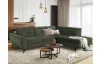 Rohová sedací souprava Sergio, mechově zelená látka, pravý roh