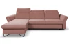 Rohová sedací souprava Star, starorůžová látka