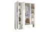 Šatní skříň se zrcadly Leporolo 156 cm, bílá mat