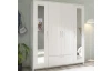 Šatní skříň se zrcadly Leporolo 156 cm, bílá mat