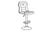 Barová židle Esmé, černá/bílá ekokůže