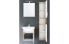 Koupelnová vysoká skříňka Jersey 101-41, dub sonoma/bílá