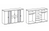Šatní skříň Diver, 270 cm, bílá/dub sonoma