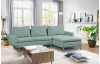Rohová sedací souprava Enjoy, mentolově zelená látka