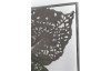 Kovová nástěnná dekorace v rámu Barevné listy, 50x90 cm