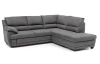 Rohová sedací souprava Nebolo, holubí šedá látka, pravý roh
