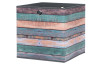 Úložný box Wood 1, motiv barevných prken