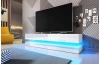 TV stolek s osvětlením Fly 140 cm, bílý lesk