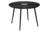 Kulatý zahradní jídelní stůl Parker 120 cm, černý