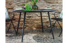 Kulatý zahradní jídelní stůl Parker 120 cm, černý