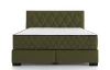 Postel Reve 160x200 cm, mechově zelená látka