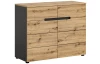 Komoda se zásuvkami Cano, 100 cm, šedá/dub artisan