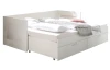 Rozkládací postel se zásuvkami Leporolo 90x200 cm, bílá mat