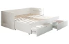 Rozkládací postel se zásuvkami Leporolo 90x200 cm, bílá mat