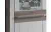 Vitrína Dalia typ 14, bělená pinie/šedý dub, pravé dveře