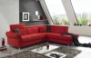 Rohová sedací souprava Avignon, červená látka, s funkcí rozkladu