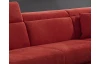Rohová sedací souprava Avignon, červená látka, s funkcí rozkladu