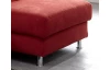 Rohová sedací souprava Avignon, červená látka, s funkcí rozkladu