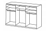 Šatní skříň Altona, 270 cm, bílá/šedé sklo