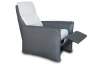 TV relaxační křeslo Eternity, tmavě šedá ekokůže/šedá látka