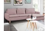 Rohová sedací souprava Enjoy, růžová látka