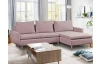 Rohová sedací souprava Enjoy, růžová látka