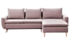 Rohová sedací souprava Enjoy, růžová látka