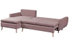 Rohová sedací souprava Enjoy, růžová látka