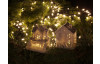 Vánoční dekorace Patrový domek LED 13 cm, bílá