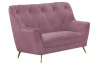 Dvoumístní pohovka Ludwik, starorůžová látka