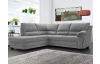 Rohová sedací souprava Nebolo, holubí šedá látka, levý roh