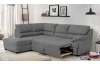 Rohová sedací souprava Nebolo, holubí šedá látka, levý roh