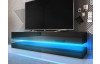 TV stolek s osvětlením Fly 140 cm, černý lesk