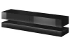 TV stolek s osvětlením Fly 140 cm, černý lesk