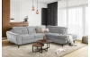 Rohová sedací souprava Sergio, světle šedá látka, pravý roh